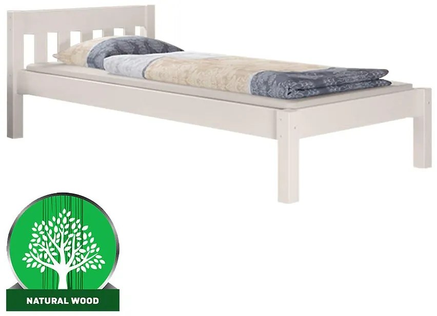 Posteľ Pino 90x200 borovica morená bielená