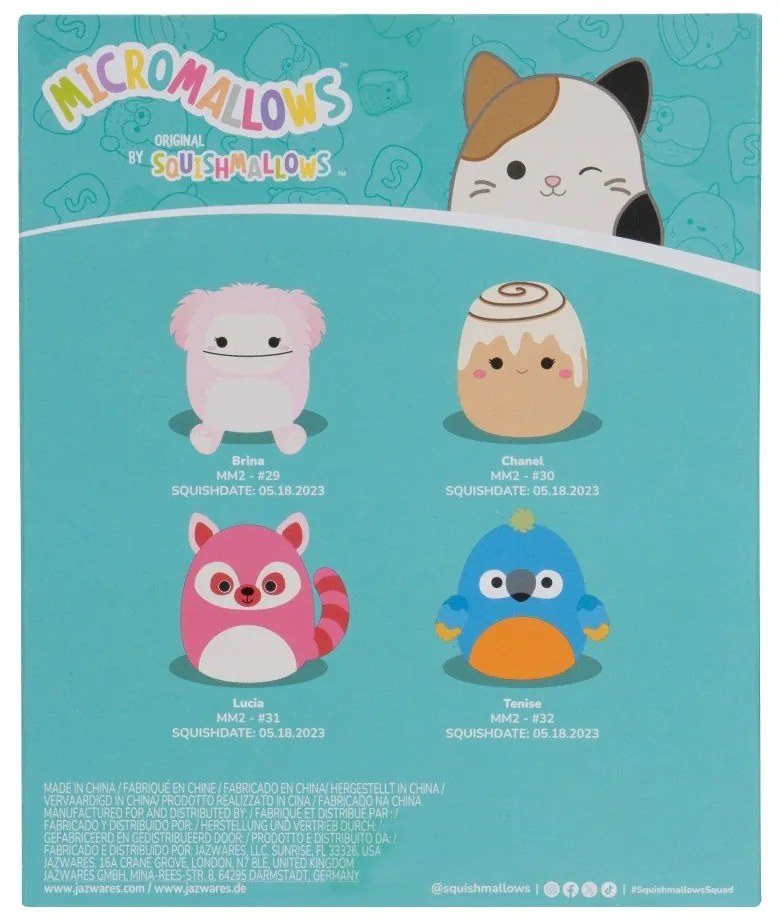 Plyšové hračky v súprave 4 ks Micromallows 4Pack – SQUISHMALLOWS