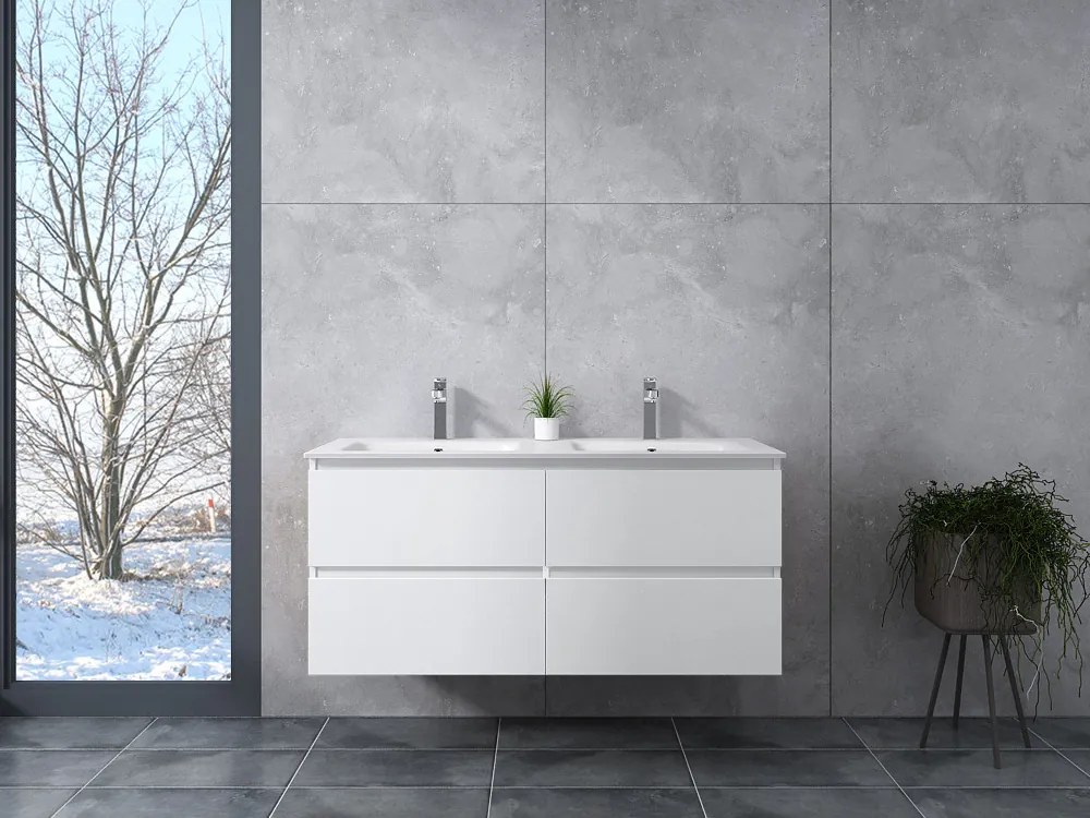 Dijon White Kúpeľňová skrinka s umývadlom 120cm