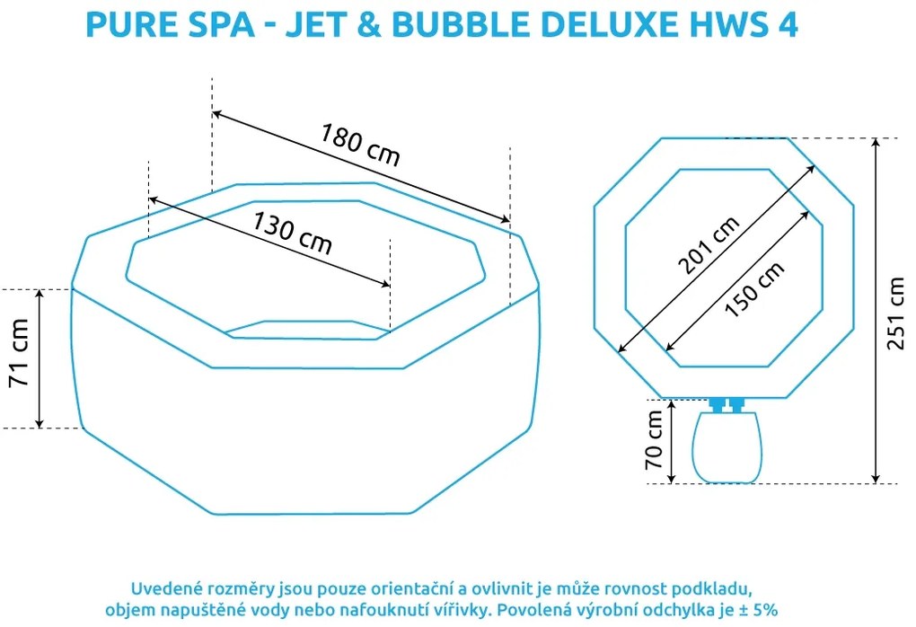 Intex | Nafukovacia vírivka Pure Spa - Jet & Bubble Deluxe HWS 4 | 11400242
