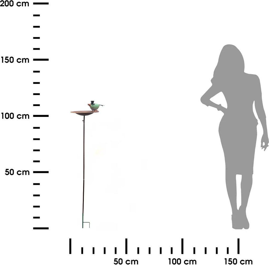 Kŕmidlo pre vtáky ELEGANT 114 cm hnedé