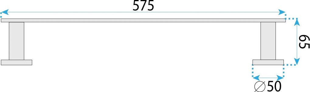 Rea Oste, kúpeľňový vešiak na uterák 56,5 cm, zlatá matná, REA-88007