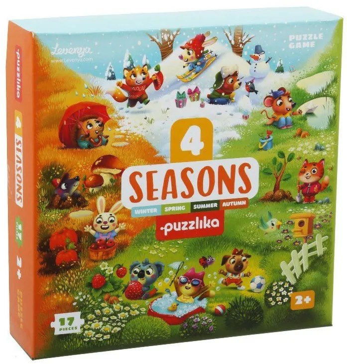 Puzzlika 15238 Štyri ročné obdobia - vzdelávacie puzzle 17 dielikov