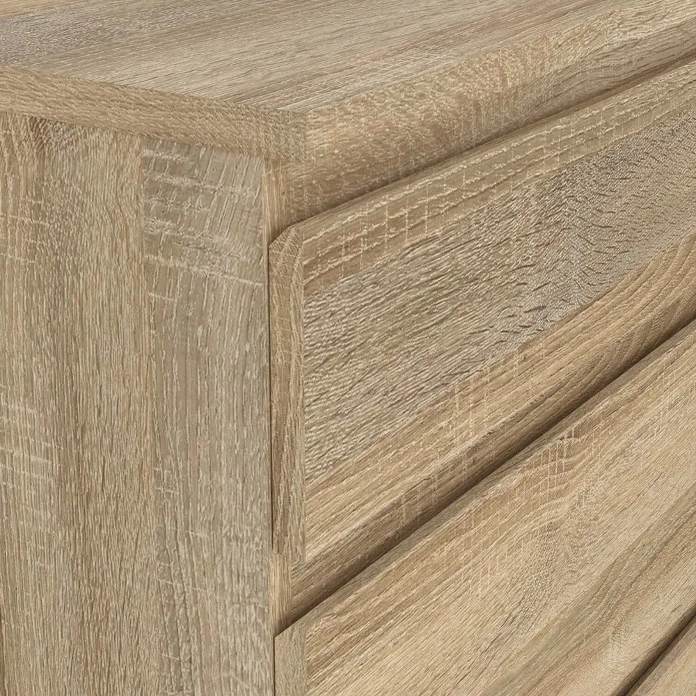 Vysoká komoda v dekore duba v prírodnej farbe 77x107 cm Nova – Tvilum