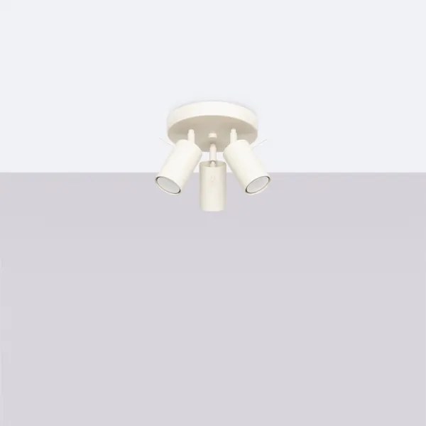 Sollux SL.1497 - Bodové svietidlo RING 3xGU10/10W/230V krémová