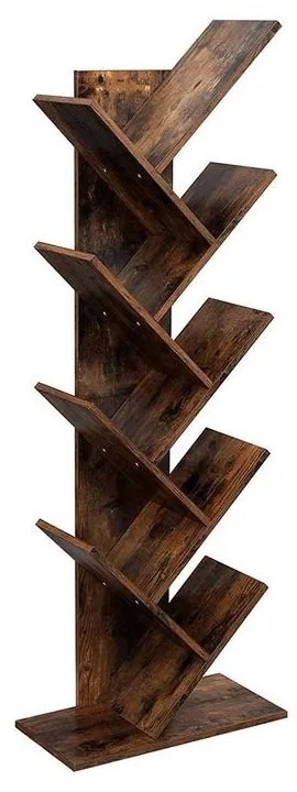 VASAGLE Knižnica v tvare stromu s 8 priehradkami LBC11BX