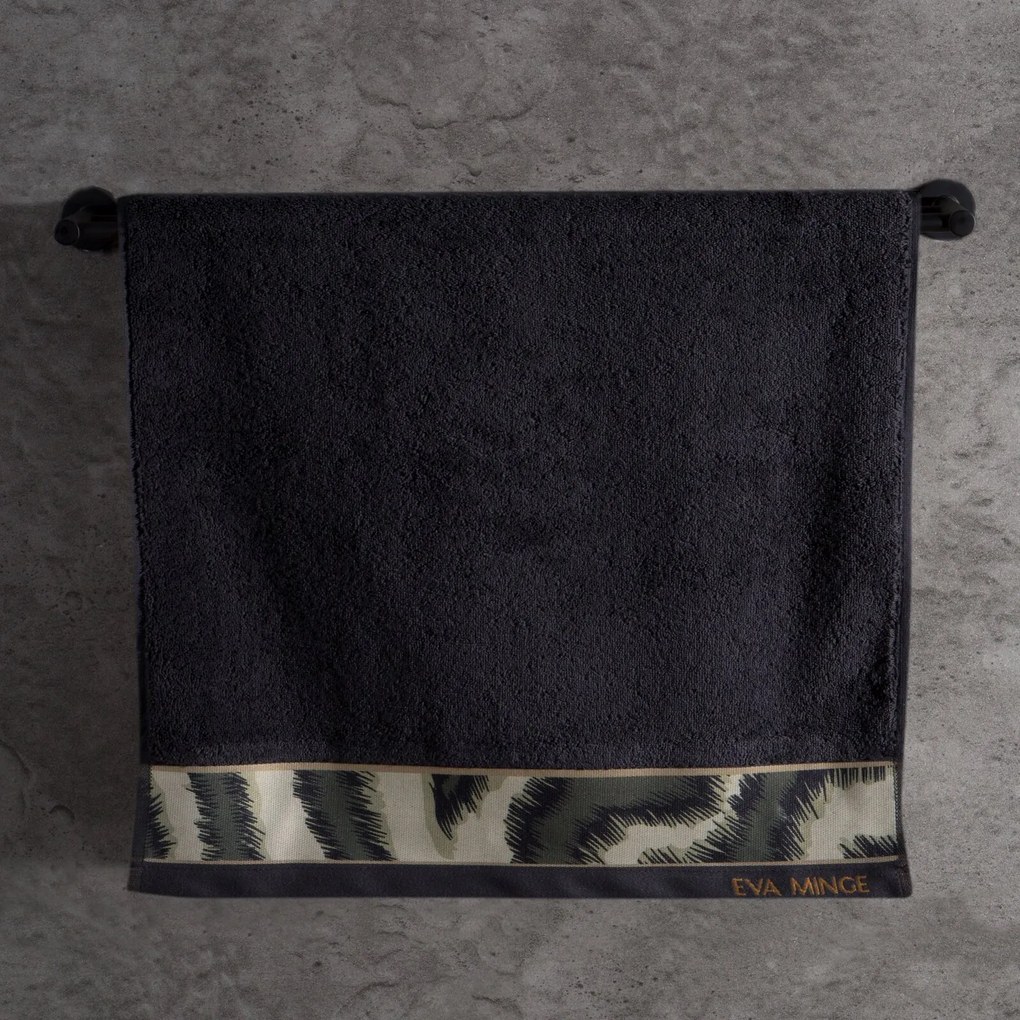 BAVLNENÝ UTERÁK EVA MINGE24 50X90 CM ČIERNA