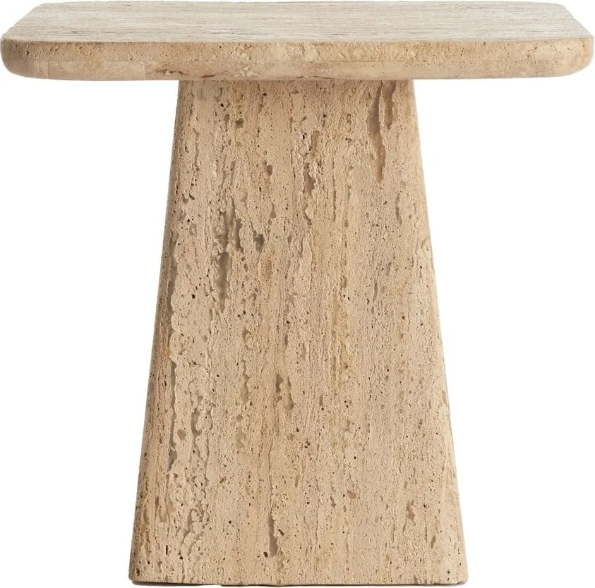 Odkladací stolík s doskou z kameňa 45x45 cm Kepami – Light &amp; Living