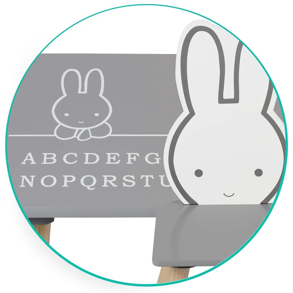 Detský stolík s dvoma stoličkami Ricokids RC-847 Bunny