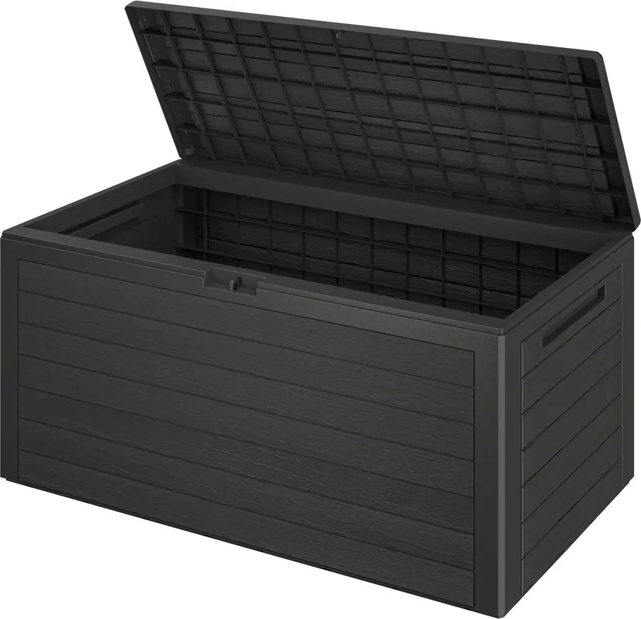 Úložný box WOODEBOX - 280L, 120x46x57cm, antracitová Prosperplast