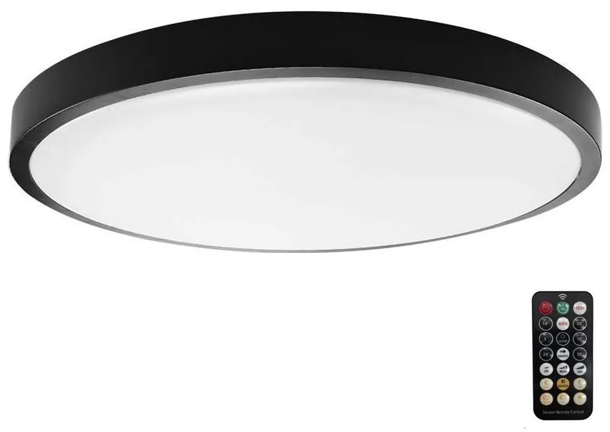 V-Tac LED Kúpeľňové stropné svietidlo so senzorom LED/36W/230V 4000K IP44 čierna VT1679