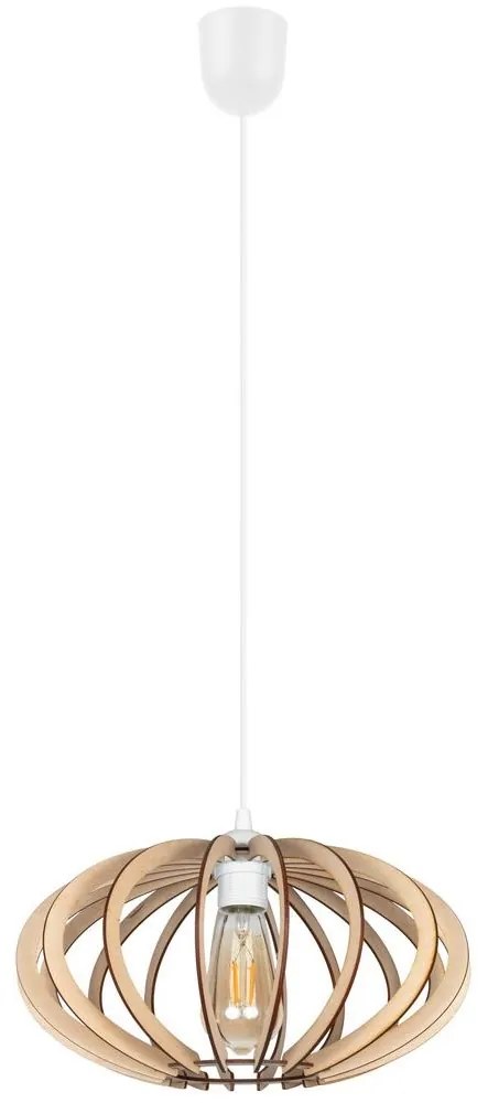 Luster na lanku EARTH 1xE27/60W/230V biela/béžová