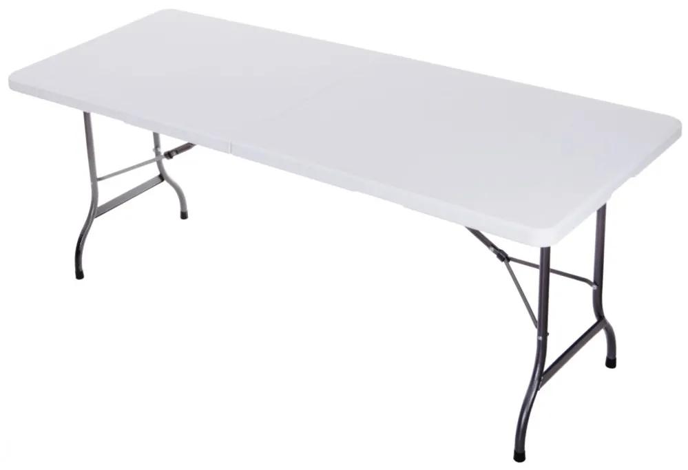 Záhradný cateringový stôl skladací | 180x70 cm biely