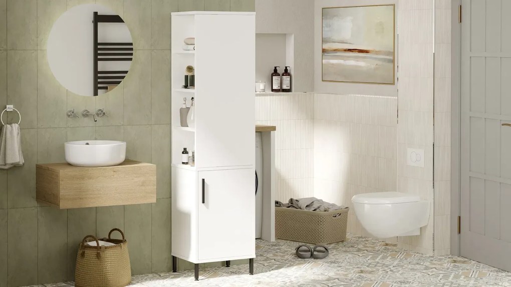 Kúpeľňová skrinka Houseland Vitale 01 biela