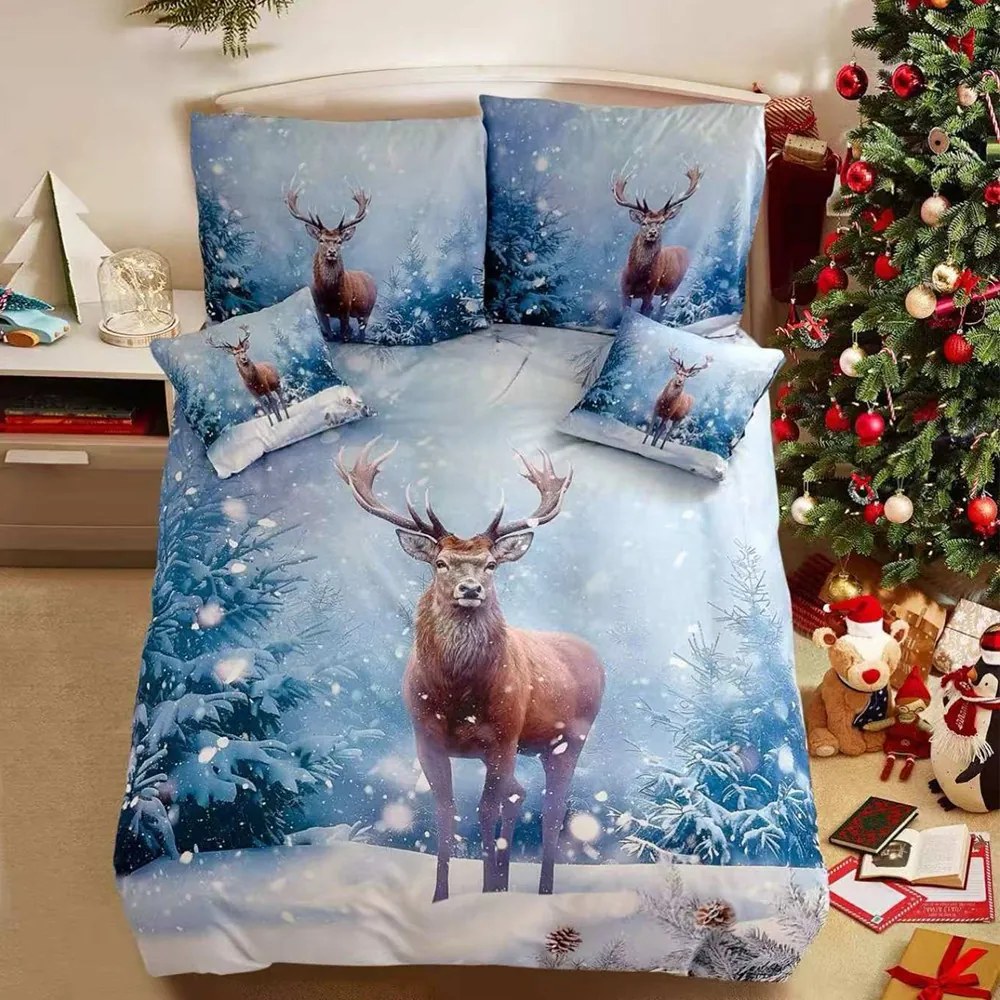 Obliečky Vianoce 2025 D Bavlna 3-dielna súprava