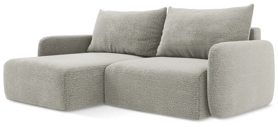 Svetlosivá rozkladacia/s úložným priestorom rohová pohovka (ľavý roh) Kalena – Makamii