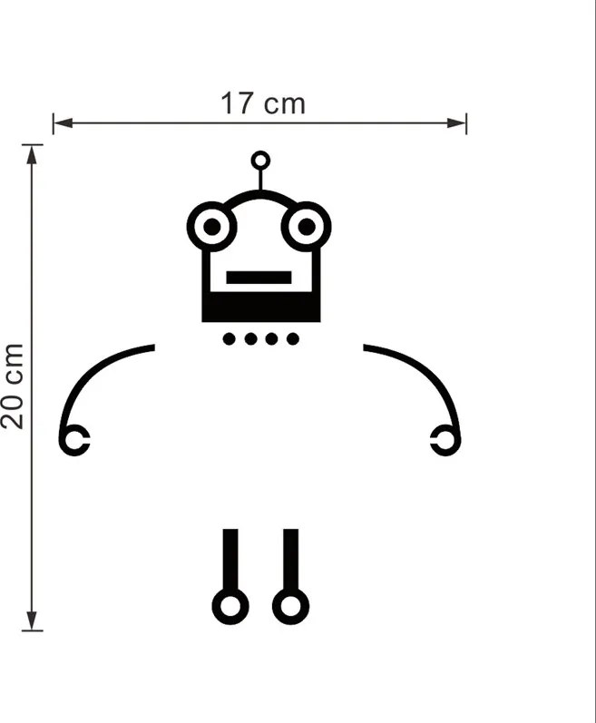 Robot - nálepka nad vypínač