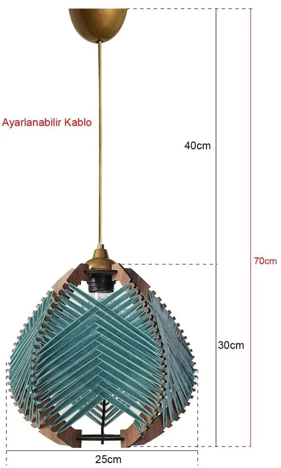 Závesné svietidlo v modro-prírodnej farbe s textilným tienidlom ø 25 cm – Opviq lights