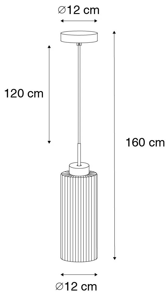 Art Deco závesné svietidlo zlaté so sklom - Laura