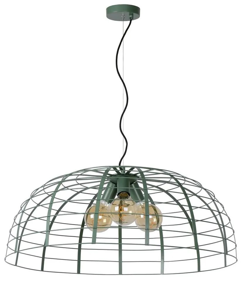Lucide 45449/76/37 - Luster na lanku ELODIE 3xE27/40W/230V tyrkysová