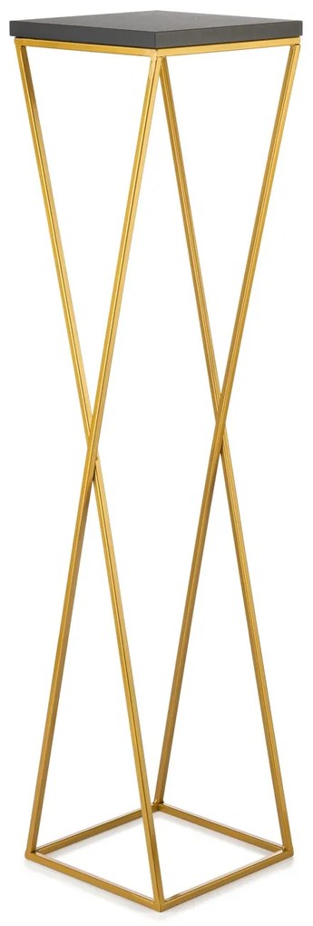 STOJAN NA KVETINÁČ LOFT6 100X24X24 CM ZLATÁ/ČIERNA