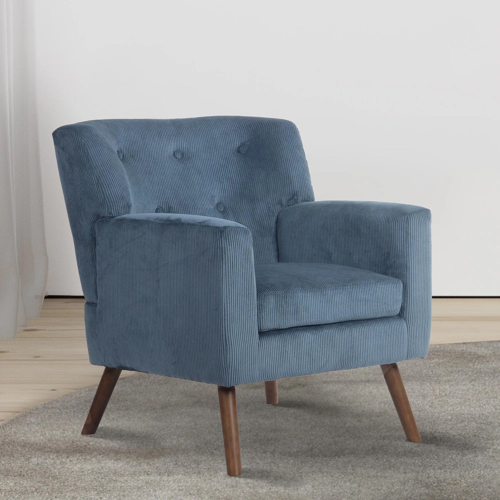 Kreslo Kioni látka cord - modrá