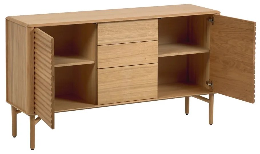 Komoda v dubovom dekore Kave Home Lenon