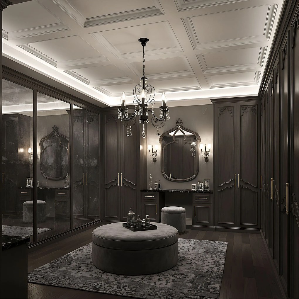 Toolight Toolight, stropné svietidlo 5xE14, EBT010-5CP, čierna, OSW-01245