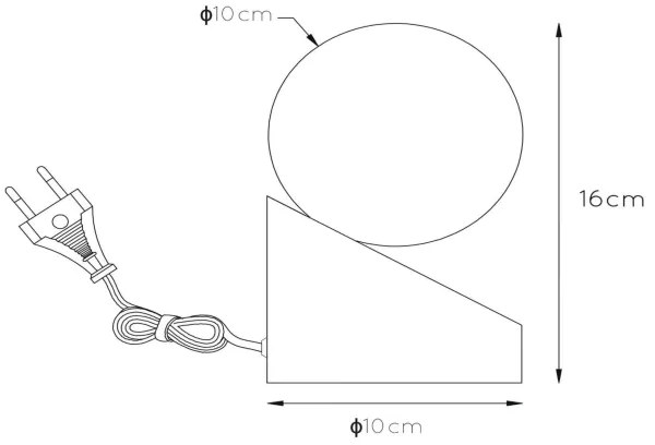 Lucide 45561/01/36 - Stolná lampa LEN 1xG9/33W/230V