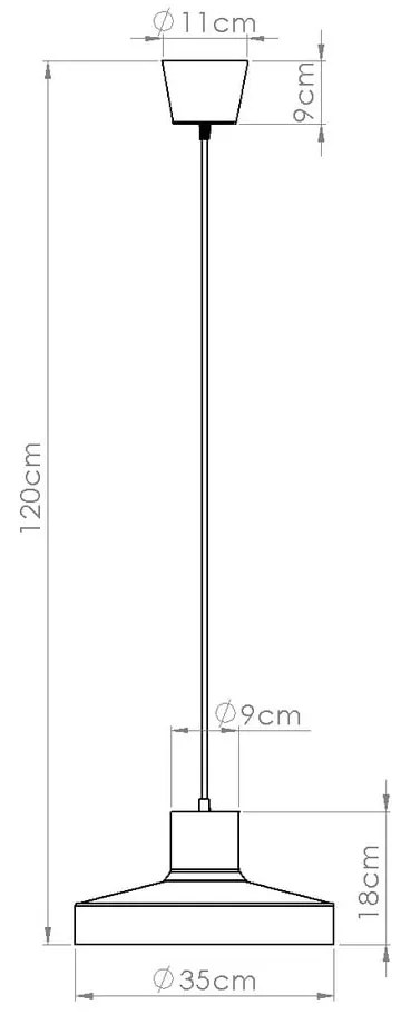 Zelené závesné svietidlo ø 35 cm Vito – Sollux
