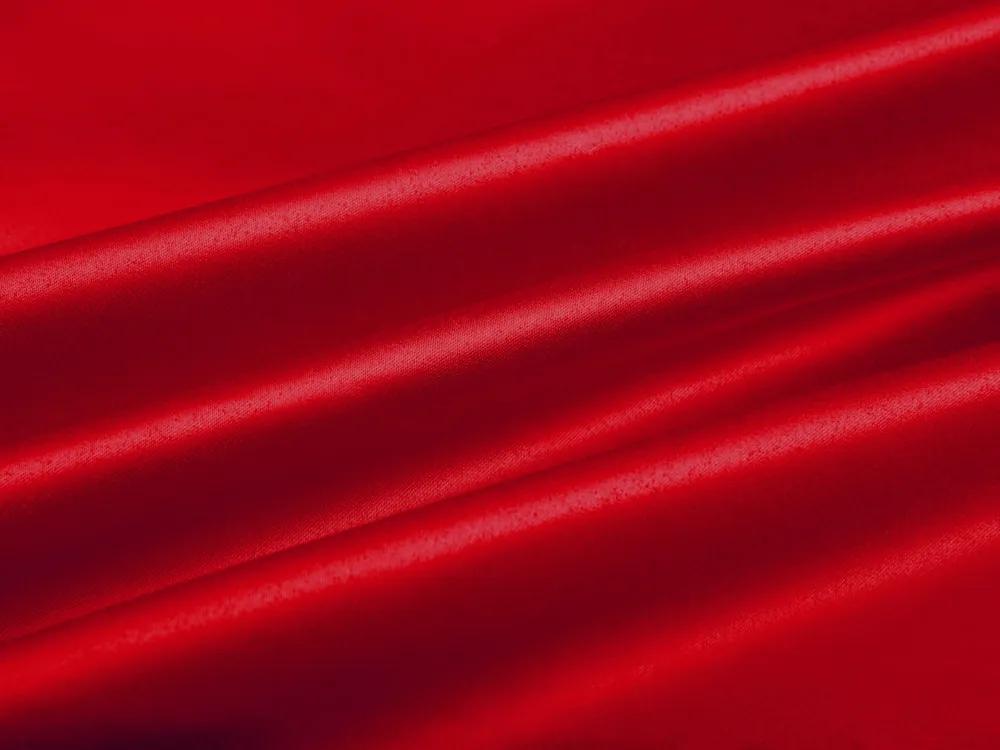 Biante Saténový oválny obrus polyesterový Satén LUX-013 Červený 120x200 cm