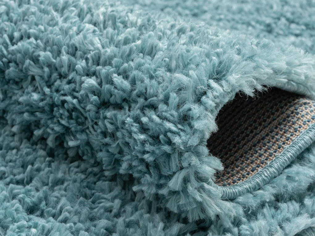 My Flair, Kusový koberec My Shaggy hellblau, 100x150, modrá, chodba / predsieň