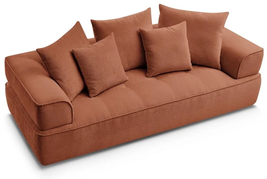 Terakotová ženilková pohovka 237 cm Whesley – Bobochic Paris