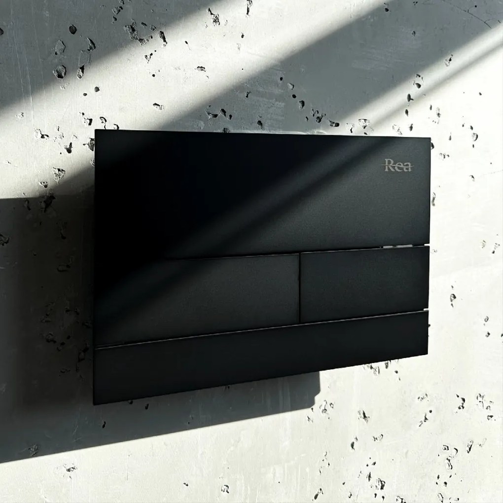 Rea, tlačidlo na splachovanie k podomietkovým systémom WC K011A-Q Rea T, čierna matná, REA-E0056