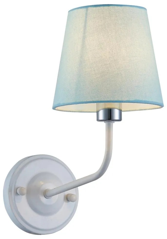 Candellux Nástenná lampa YORK 1xE14/60W/230V biela/modrá CA0746