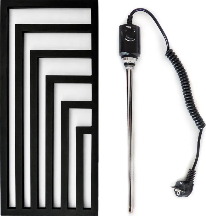 Regnis Kreon, vykurovacie teleso 550x1000 mm, 548W, čierna matná, KR100/55/BLACK