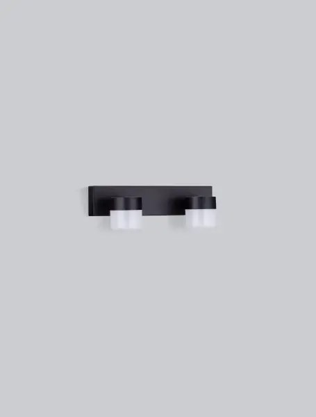 LED čierne nástenné svietidlo Teko 2