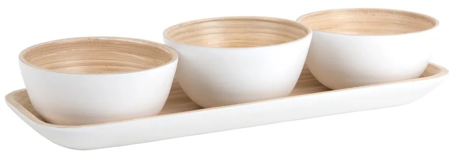 Biela bambusová servírovacia súprava Puro – PT LIVING