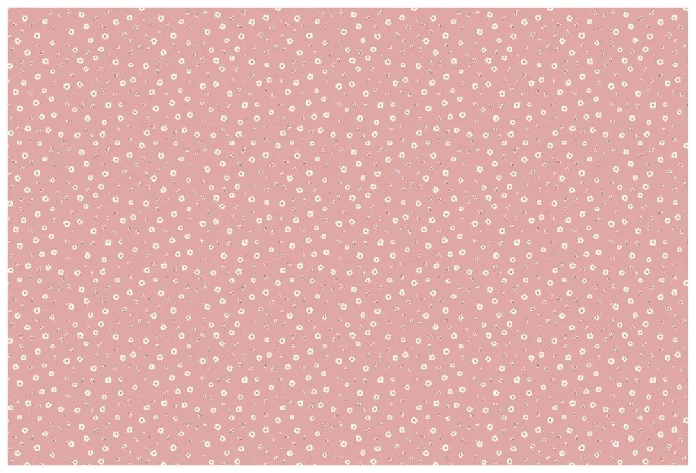 Tapeta ružové drobné kvietky