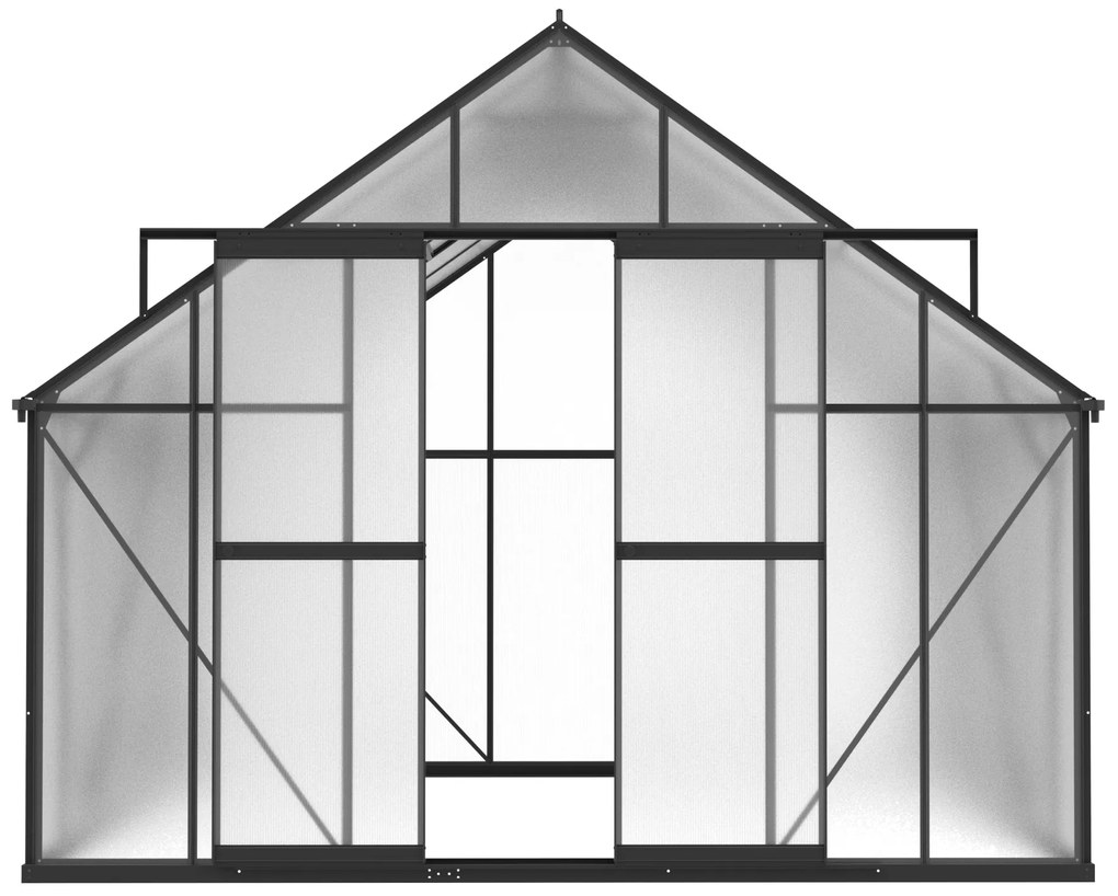 Skleník 245 x 304 x 488 cm, čierny