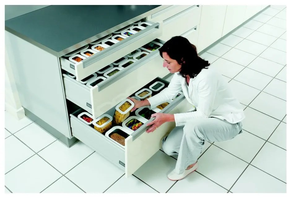 Dózy v súprave 5 ks na potraviny Modula White – Mepal