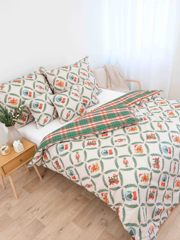 Vianočné bavlnené obliečky Renforcé – Vianočný príbeh