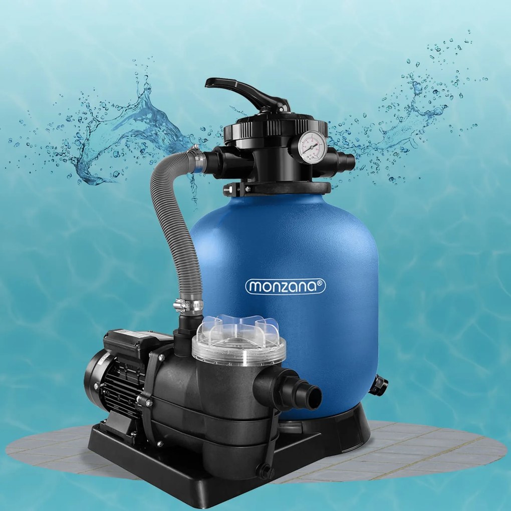 Piesková filtrácia k bazénu AQUA 9 960 l/h, modrá Monzana