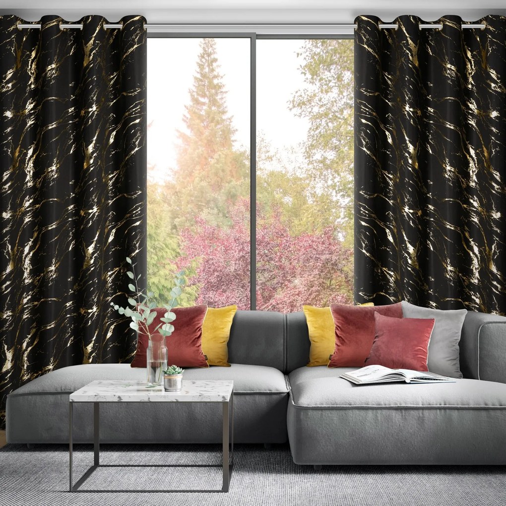 ZÁVES NA KRÚŽKOCH LANI 140X250 CM VZOROVANÁ