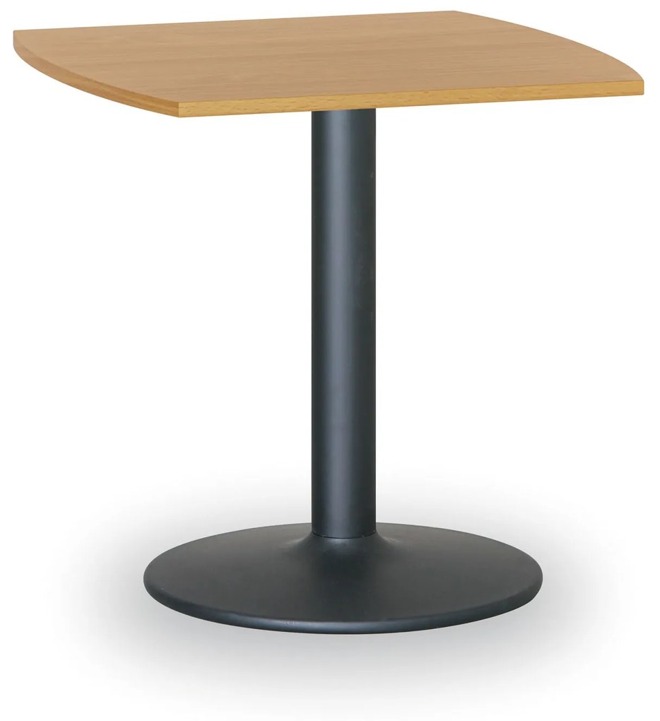 Konferenčný stolík ZEUS II, 660x660 mm, čierna podnož, doska buk