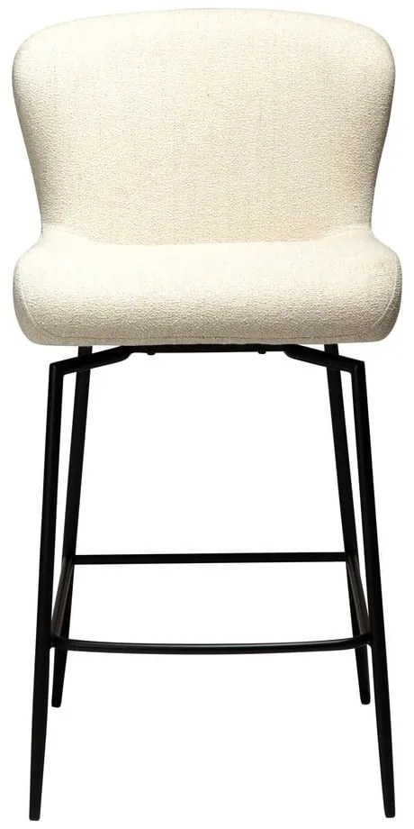Krémovobiela čalúnená barová stolička (výška sedadla 67,5 cm) Glam – DAN-FORM Denmark
