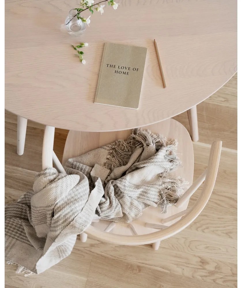 Okrúhly jedálenský stôl s doskou v dubovom dekore 115x115 cm Yumi - Rowico