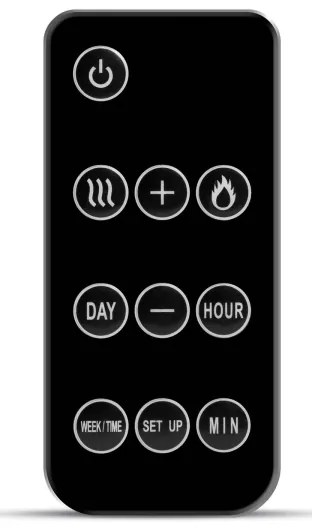 LED elektrický krb s vykurovaním LED/2000W/230V + diaľkové ovládanie