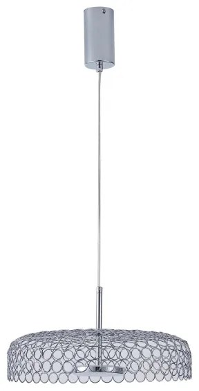 LED Luster na lanku LED/10W/230V 3000K lesklý chróm pr. 35 cm