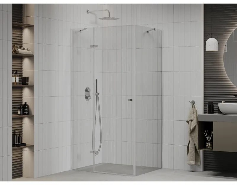 Mexen Roma, sprchovací kút 70 (dvere) x 120 (stena) cm, 6mm číre sklo, chrómový profil, 854-070-120-01-00